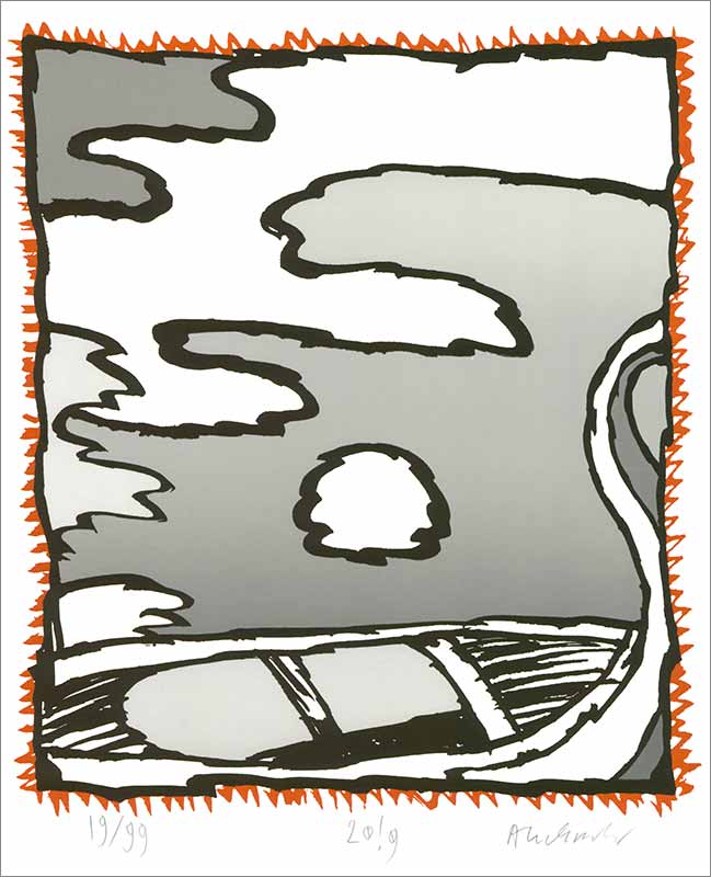 Pierre Alechinsky - Griserie à minuit 5