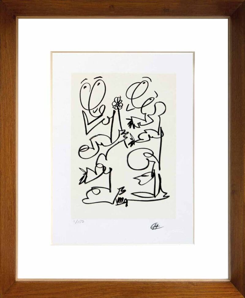 Indrammet litografi af Michael Ahlefeldt